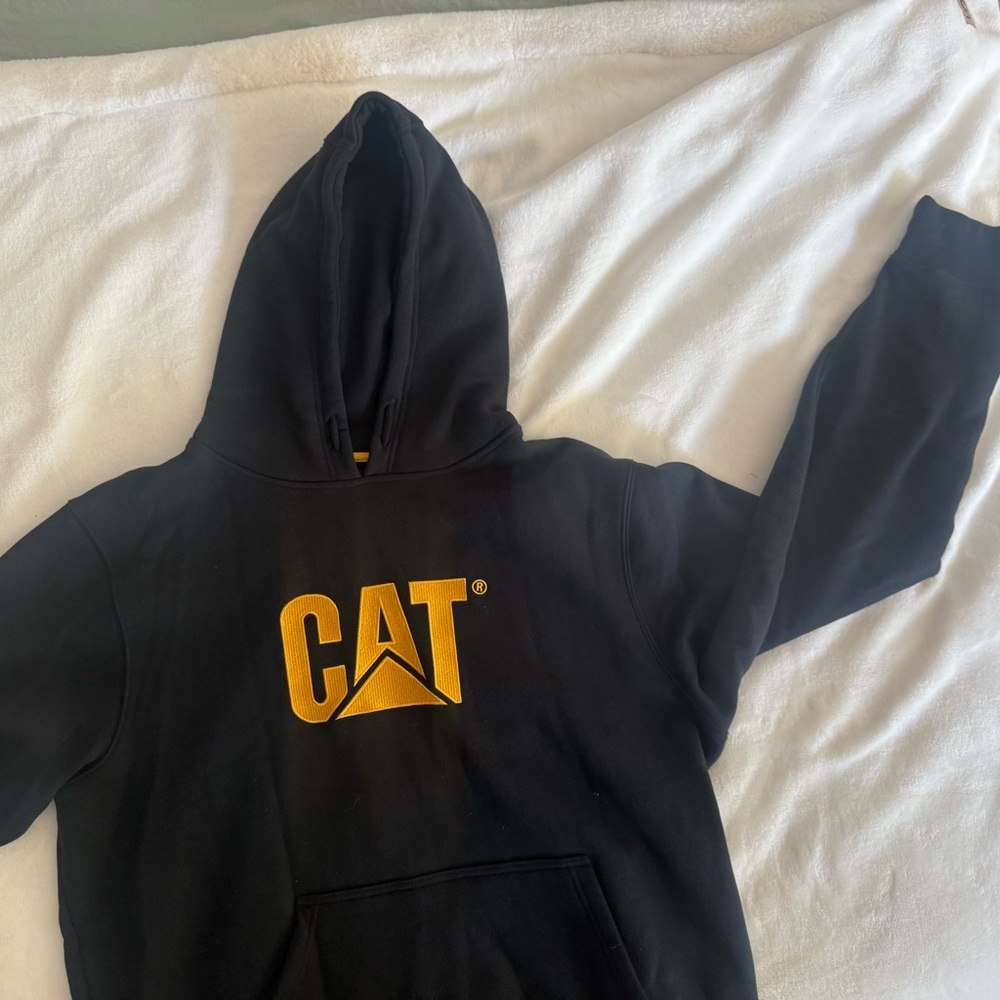 Caterpillar Black and Gold Cat Hoodie
